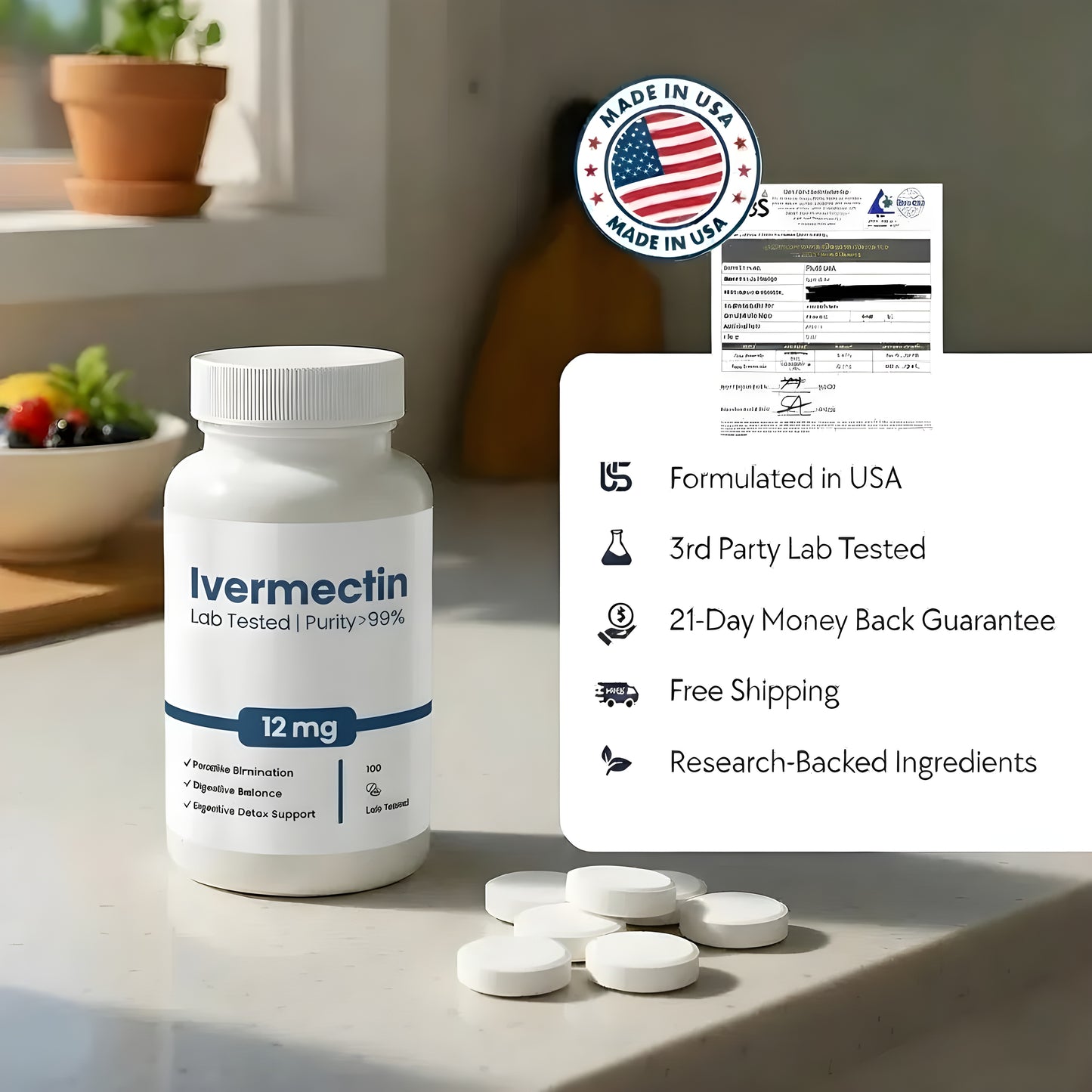 Ivermectin 12MG, 99% Purity VIP